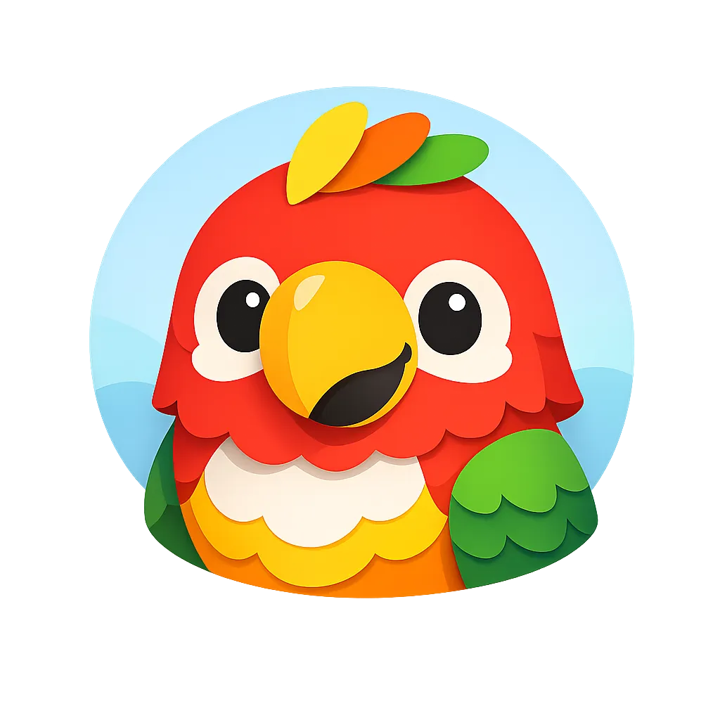 Cute cartoon raccoon face avatar icon in flat paper-cutout style with layered colored shapes and soft drop shadow